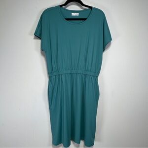 Columbia Chill River Cooling Dress Teal Size L UPF Sun Protection